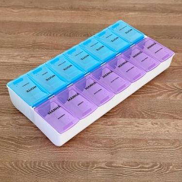 Imagem de Caixa Porta Comprimidos Organizador Medicamentos Planejador Semanal Caixa Pílulas Cavidade Ampla (1)