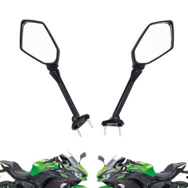 Imagem de kasimt Espelhos retrovisores de motocicleta para Ninja 650R EX650, Ninja 1000, Z1000SX, Ninja 400R, ER6F, preto