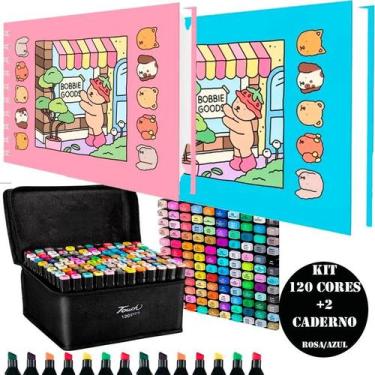 Imagem de Kit 2 Livrinho de Pintura Bobbie Goods + Canetinha 120 Cores - Livro-P