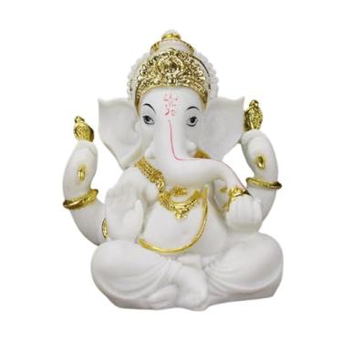 Imagem de Ｂｅｓｇａ Estatueta de Ganesha, Estátua do Senhor Ganesh, Estátua de Ganesha Indiana, Decoração para Casa, Escultura de Buda para Escritório, Decoração de, Branco