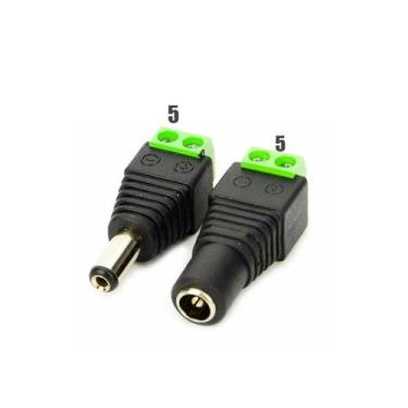 Imagem de Kit 10 Conectores Plug P4 (5 Macho + 5 Fêmea) para CFTV e Câmeras - Af