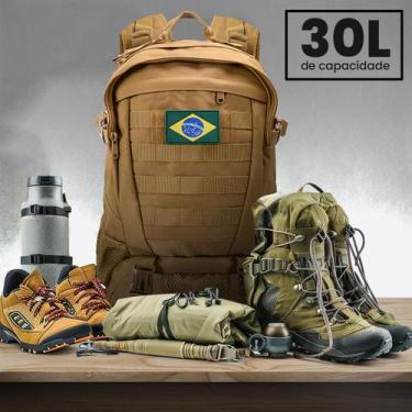 Imagem de Mochila Impermeável Tatica Militar 30 Litros com Resistente Trilha Ar 