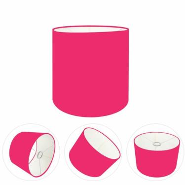 Imagem de Cúpula Abajur Cilíndrica Cp-8005 Ø18x18cm Rosa Pink