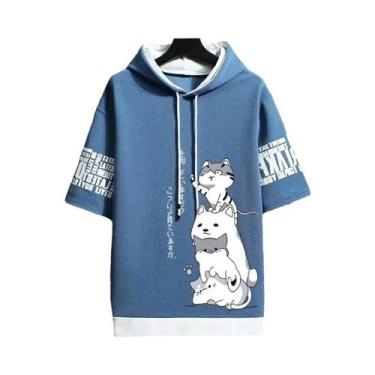 Imagem de Moletom Masculino com Capuz Harajuku - Estampa de Desenho Animado - St