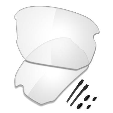 Imagem de SAUCER Lentes de reposição premium e kits de borracha para óculos de sol Oakley Flak XXS OJ9008 (Youth Fit) High Defense - HD Clear