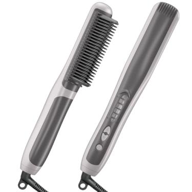 Imagem de LLCJYYCY Alisadores De Cabelo Para Mulheres, Escova Alisadora De Cabelo, Pente Alisador De Cerâmica Anti-Escaldadura, Aquecimento Rápido De 30 Segundos, Desligamento Automático Em 20 Minutos, Para S