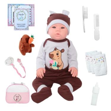 Imagem de Boneca Reborn Capivara com Bolsa Maternidade e Kit