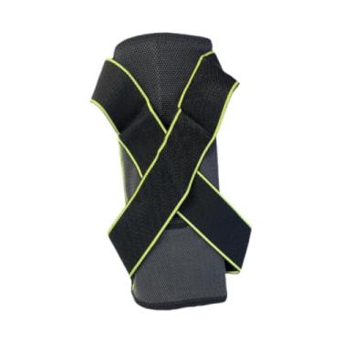 Imagem de menolana Joelheira suporte cinta manga de compressão envoltório elástico em torno joelheira almofada de silicone para ginásio futebol levantamento de peso, S