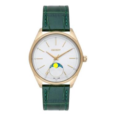 Imagem de RELOGIO ORIENT ANALOGICO BRANCO COURO VERDE FGSCM004 S1EX