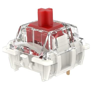 Imagem de Interruptores Gateron G Pro 3.0 vermelhos para teclado mecânico, interruptores lineares de 3 pinos 45gf lineares/pré-lubrificados/aprimorados com pino (90 peças, vermelho, 3 pinos)