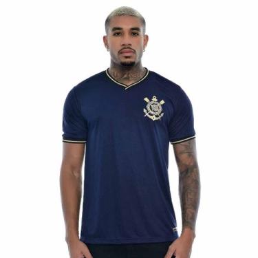 Imagem de Camiseta Masculina Torcedor Roxa Dourado Oficial Corinthians, P