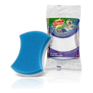 Imagem de Kit 8 Esponja Magica Scotch Brite 3M Azul/Branca Hb004105985