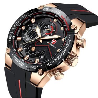 Imagem de Relógio Masculino Esportivo Analógico Cheetah 1606 Funcional, Preto/Ro