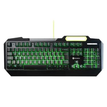Imagem de Teclado Gamer Goldentec GT Legend, LED Backlight, ABNT2, Anti-Ghosting,  107 Teclas retroiluminadas, Verde Alumínio