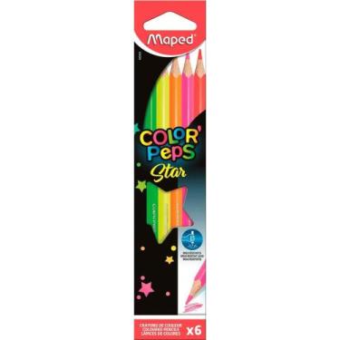 Imagem de Lápis de Cor Color Peps Fluo/Neon - 6 Cores - Maped -