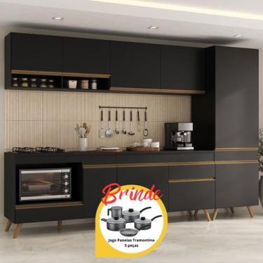 Imagem de Cozinha Completa Balcão para Cooktop Veneza MP2266 Multimóveis Brinde 