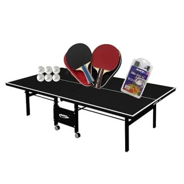 Imagem de MESA DE PING PONG MDF 18mm 1084 PRETA KLOPF + Kit Completo c/Estojo + Rede Master