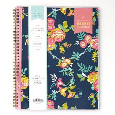 Imagem de Blue Sky Agenda semanal e mensal Day Designer 2026, janeiro de 2026 a dezembro de 2026, 21,6 cm x 28 cm, capa de bolso transparente, encadernação de fio duplo durável, inclui bolso de armazenamento