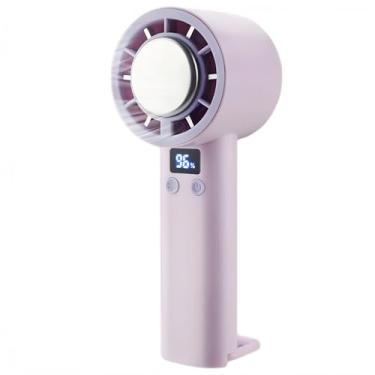 Imagem de Ventilador turbo portátil portátil, mini ventilador portátil ajustável de 5 marchas com resfriamento integrado, operado por bateria, até 10 tempo de execução, perfeito para viagens, escritório, praia