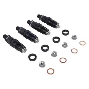 Imagem de 4 peças 093400-7040 compatível com conjunto de injetores de combustível diesel, substituição compatível com Toyota Hilux Surf Prado 1KZ-TE 3.0L, bicos de combustível de reposição para carros novos