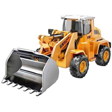 Imagem de Trator de Fricção 12cm Máquina com Pá Carregadeira de Metal Brinquedo 