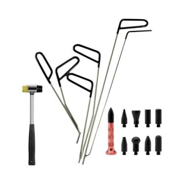 Imagem de Kit De Varas E Ganchos De Aço Inoxidável Para Reparo De Amassados Em C