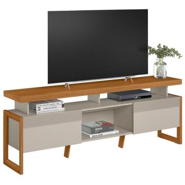 Imagem de Rack Bancada De Tv 70 Polegadas 2 Portas Agata L06 Nature/off White - Mpozenato