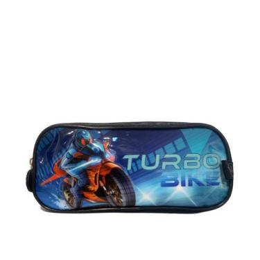 Imagem de Estojo Simples Escolar Infantil Turbo Bike GOT30I002 - Gosuper, Azul