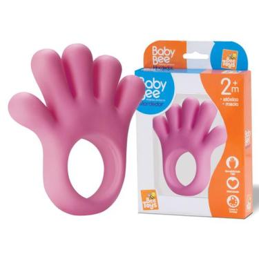 Imagem de Mordedor Mãozinha Para Bebe Brinquedo Macio Menino e Menina - Bee Toys