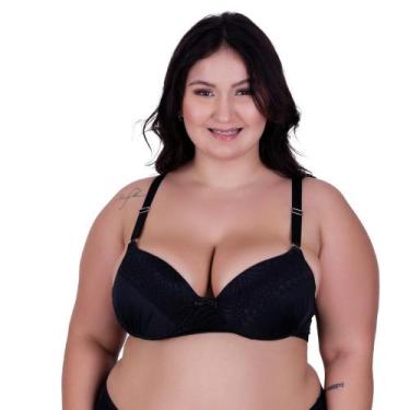Imagem de Sutiã Plus Size Bojão com Detalhe em Renda Soutien Reforçado Carol - N