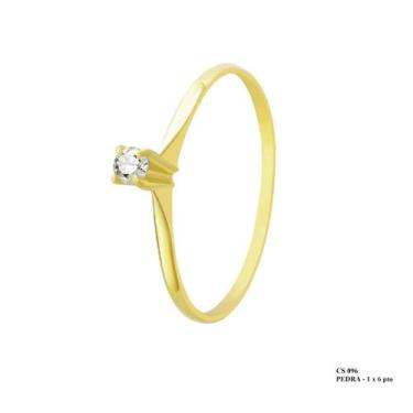 Imagem de Solitário Clássico Lumena Ponto de Luz 2,5mm em Ouro 18k - JoiaUnica