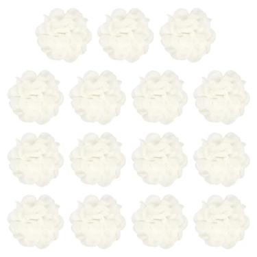 Imagem de YELARXI Flores de chiffon, apliques de tecido de costura, apliques de flores de chiffon - adequado para (mulheres/artesanato faça você mesmo/tiaras/acessórios de cabelo/casamento/festa/corsage) 10 cm