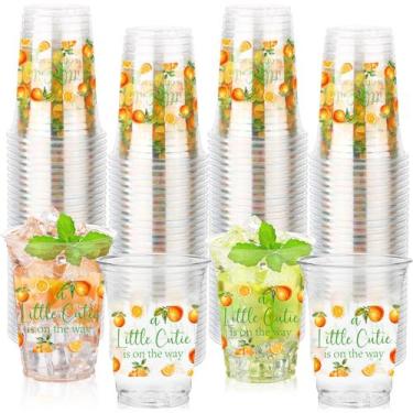 Imagem de Copos de festa Tiangrid Little Cutie 16 onças de laranja transparente 