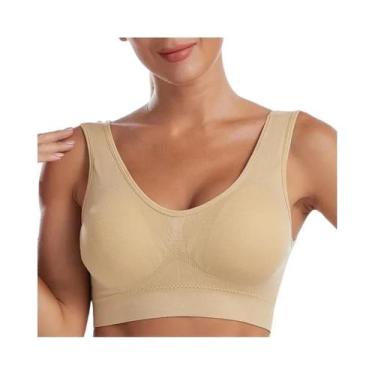 Imagem de Top Cropped Bralette Sem Costura, Sem Aro, Confortável, Acolchoado E R