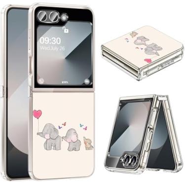 Imagem de Capa transparente para Samsung Z Flip 6 Slim Case para Samsung Galaxy Z Flip 6 Crystal Ultra Thin Soft TPU Capa de telefone transparente antiarranhões à prova de choque Z Flip6 capa protetora 5G (D)