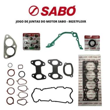 Imagem de Jogo Completo Junta Motor Sabó Fiat Uno Mille Ex Fire 1.0 L 8V  2001 A