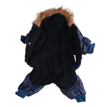 Imagem de Jaqueta de Inverno para Cachorros, Casacos de Inverno Com Capuz Grossos e Confortáveis ​​para Cachorros de Inverno Azul para Cães Pequenos (XS)