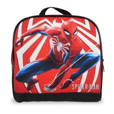 Imagem de Lancheira Térmica Escolar Infantil Homem Aranha - SM, Preto