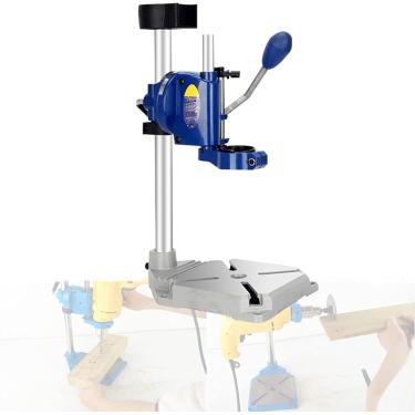 Imagem de Suporte de furadeira para furadeira manual, mesa de suporte de furadeira para serviço pesado com torno, ferramenta de suporte de braçadeira de bancada universal Furadeiras para perfuração de