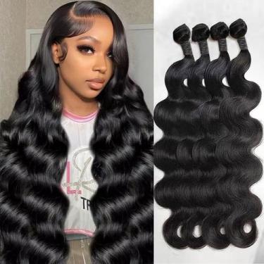 Imagem de Pacotes de cabelo MDL Body Wave 100% Brazilian Virgin Hair 4x 50cm