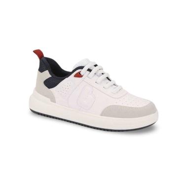 Imagem de Tênis Infantil Menino Bibi B College Branco Marinho Rubi