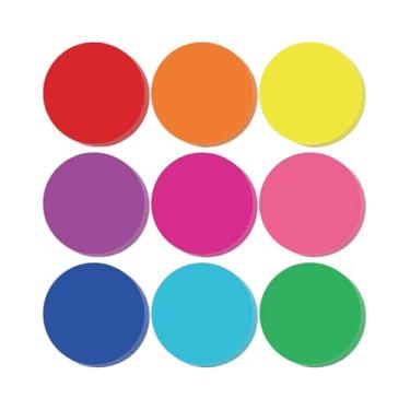 Imagem de Nishiyuenyi 108x Recortes de Círculos de Papel Recortes de Quadro de Avisos Versáteis 9 Cores Cartão de Círculo para Projetos de Artesanato Escolar DIY para Crian, Pequeno