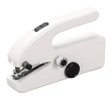 Imagem de Máquina de costura portátil, mini máquina de costura portátil para iniciantes, modo de velocidade dupla + fonte de alimentação dupla, fácil de operar, adequada para bricolage, casa, viagens