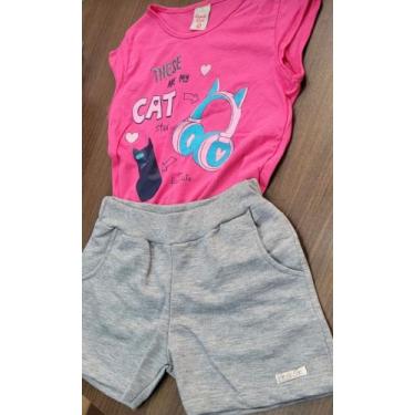 Imagem de Conjuntinho infantil feminino com short moletom quentinho - Lux 