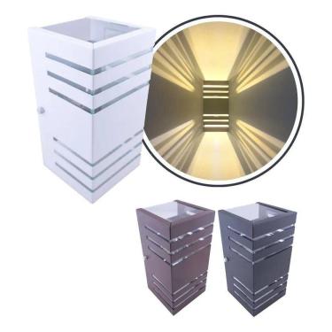 Imagem de 2X Arandela Externa 2 Focos 6 Frisos Moderna Parede Ar2010 F