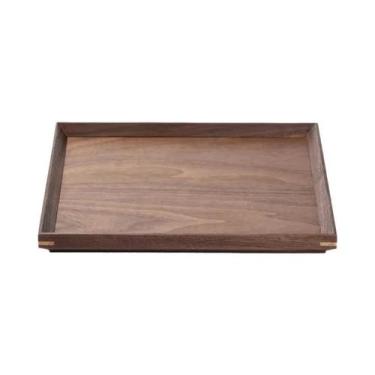 Imagem de Bandeja de Chá Japonesa em Madeira de Nogueira Preta - Suporte para Xí