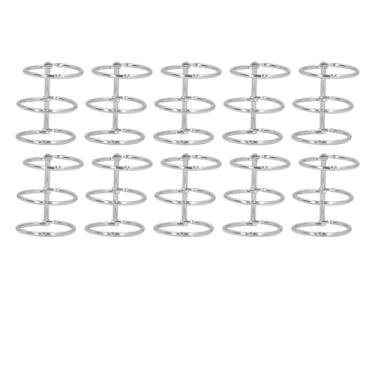 Imagem de Estink 10Pcs 3 Anéis de Metal para Encadernação, Anéis de Aço Inoxidável para Álbum de Fotos, Diário de Viagem, Com Rebite Giratório, Compatível Com 6/20/26/30 Furos (30mm)