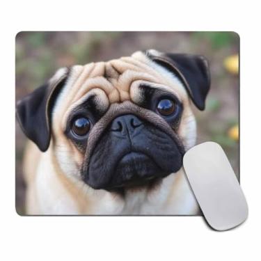 Imagem de Mouse pad Animal Gaming da Amcove, personalizado, mouse pad Pug Dog Mousepad decorativo antigo mouse pads 240mm x 200mm x 3 mm
