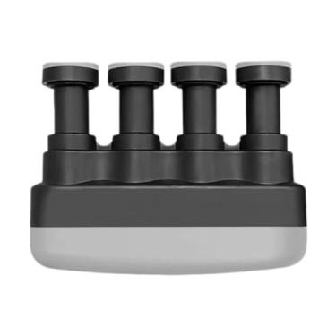 Imagem de rockible Exercitador de dedos Fortalecedor de preensão de mão Auxiliar de treinamento de força de dedos Pinça de mão, Cinza Preto