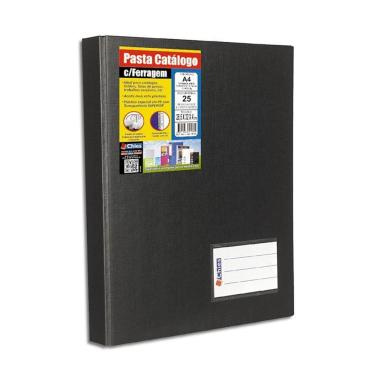 Imagem de Pasta catálogo A4 1169 preto com 25 plásticos Chies
